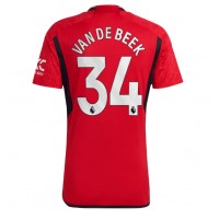 Dres Manchester United Donny van de Beek #34 Domáci 2023-24 Krátky Rukáv